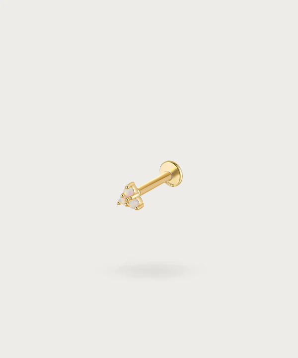 18k Gold mit Opal Ohrstecker tragus