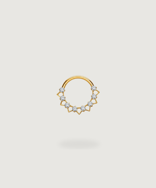 Alaia Titanpiercing in Gold mit Zirkonen, für alltäglichen Glanz