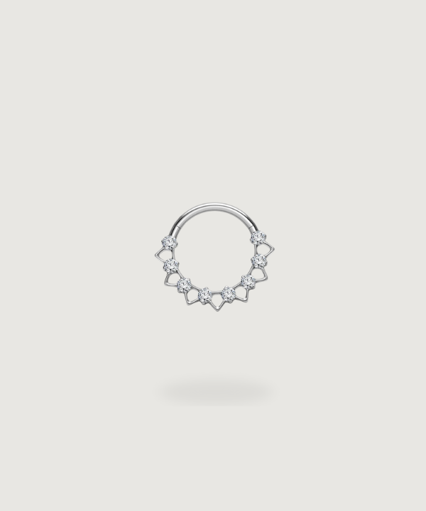 Alaia Silber-Titan-Piercing mit Zirkonen, für alltäglichen Glanz