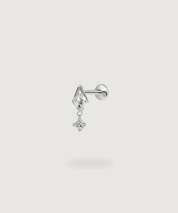 Forward Helix titan Ohrpiercing in Silber