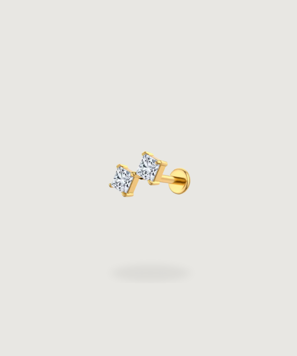 Piercing Ohrläppchen Nayra, elegante Brillanz mit einem Hauch von Glanz