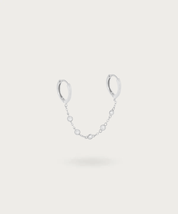 Piercing Ring mit Kette in silber helix