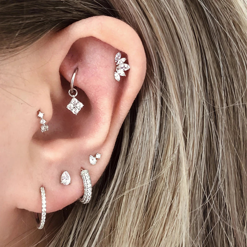 Tragus Ring-Piercing Frau