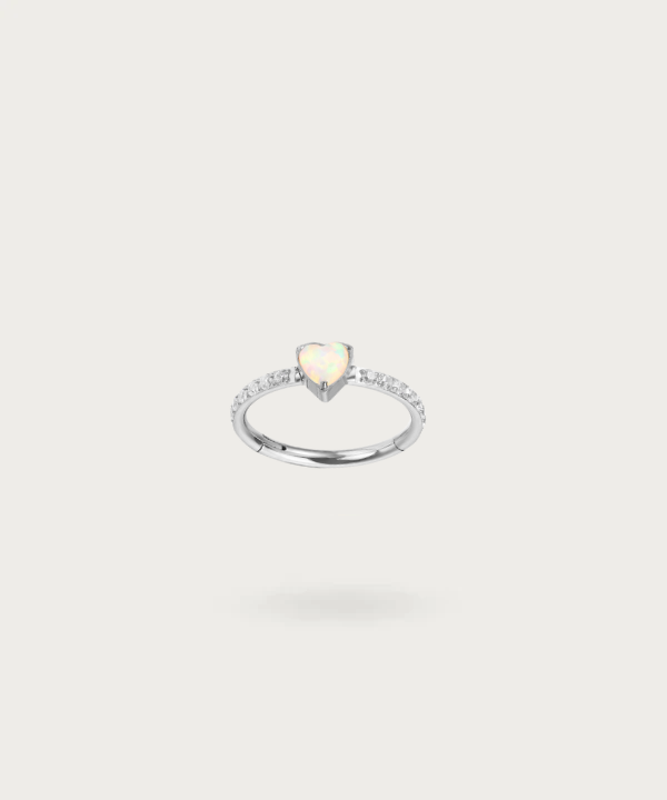 Herz-Clicker-Piercing aus Titan für Frauen