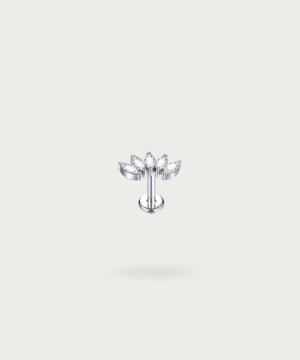 Silbernes Titan-Piercing tragus