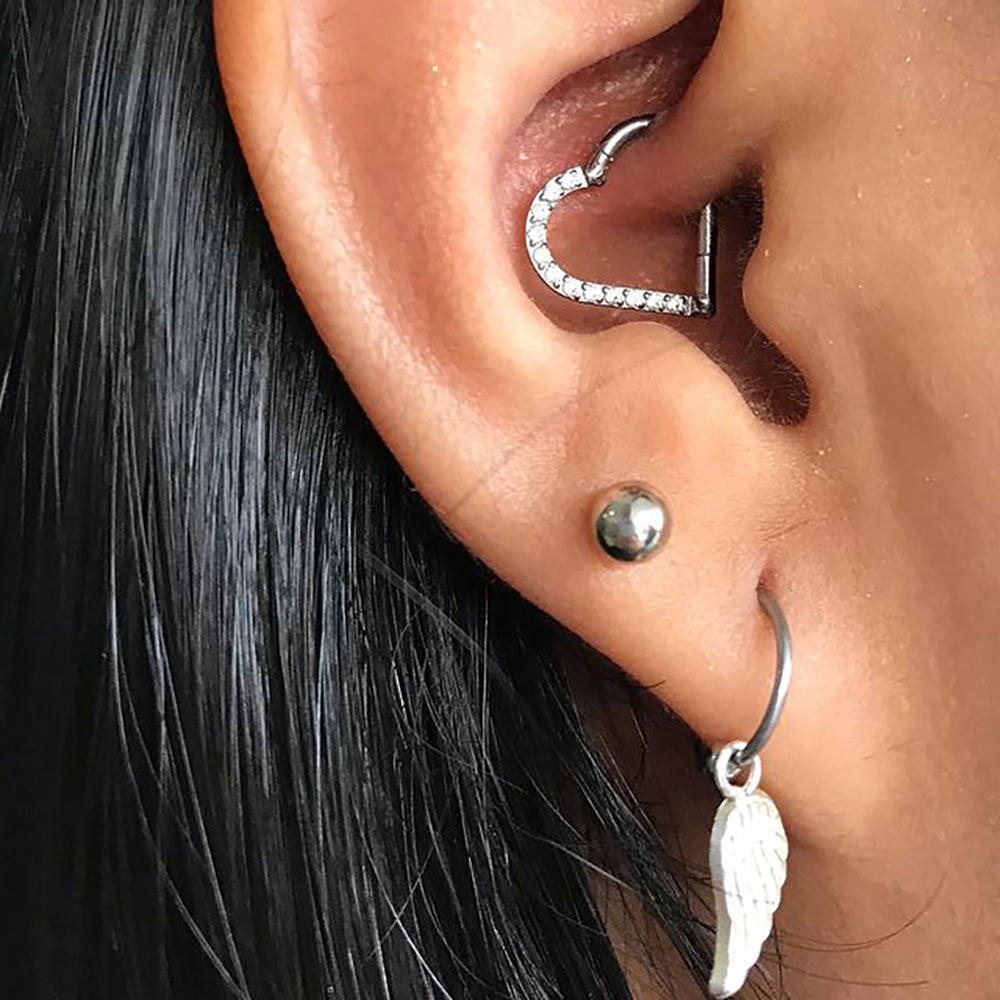 Herz Ohrpiercing frauen für helix
