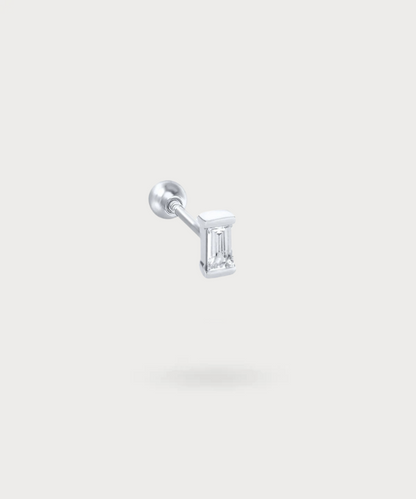 Elegantes rechteckiges Zirkon-Design des Flat Piercings Lisabel