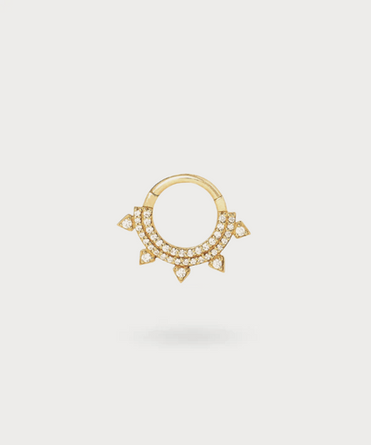 Alaia Snug Piercing in Gold mit Zirkonen für täglichen Glanz