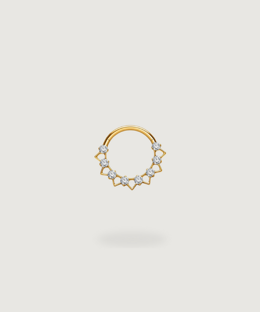 Alaia Titanpiercing in Gold mit Zirkonen, für alltäglichen Glanz
