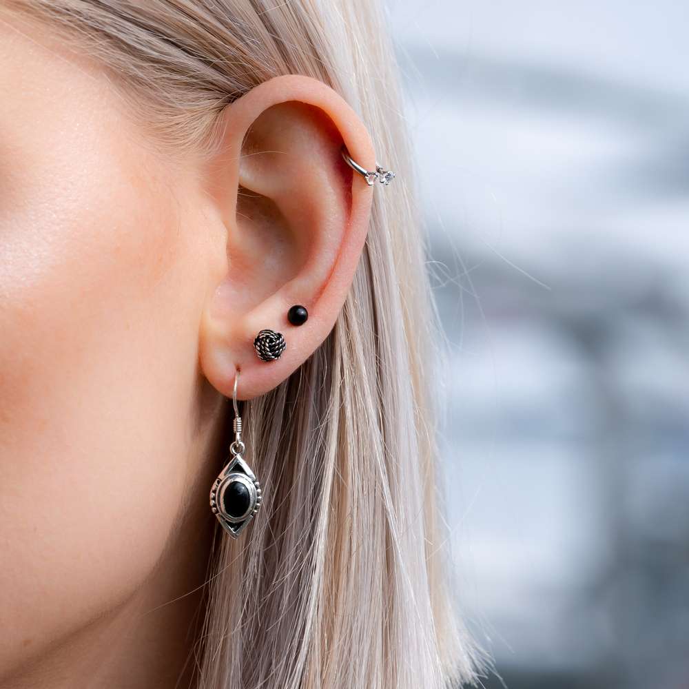 piercing kugel ohr silber damen helix