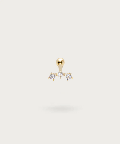 18k Gold Diamant tragus piercing