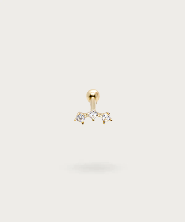 18k Gold Diamant Ohrpiercing