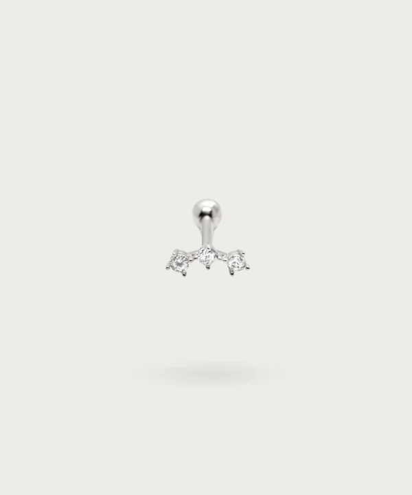 Sterling Silber Diamant flat piercing