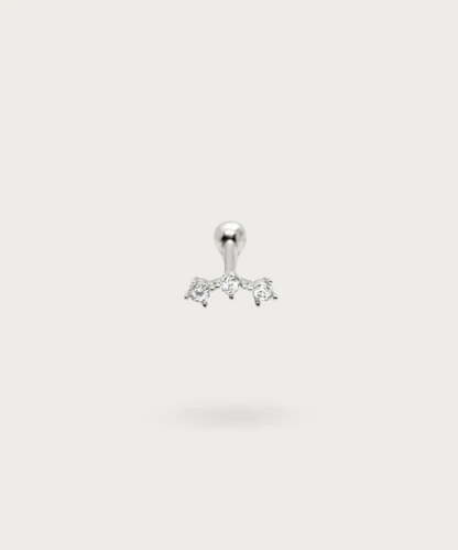 Sterling Silber Diamant flat piercing