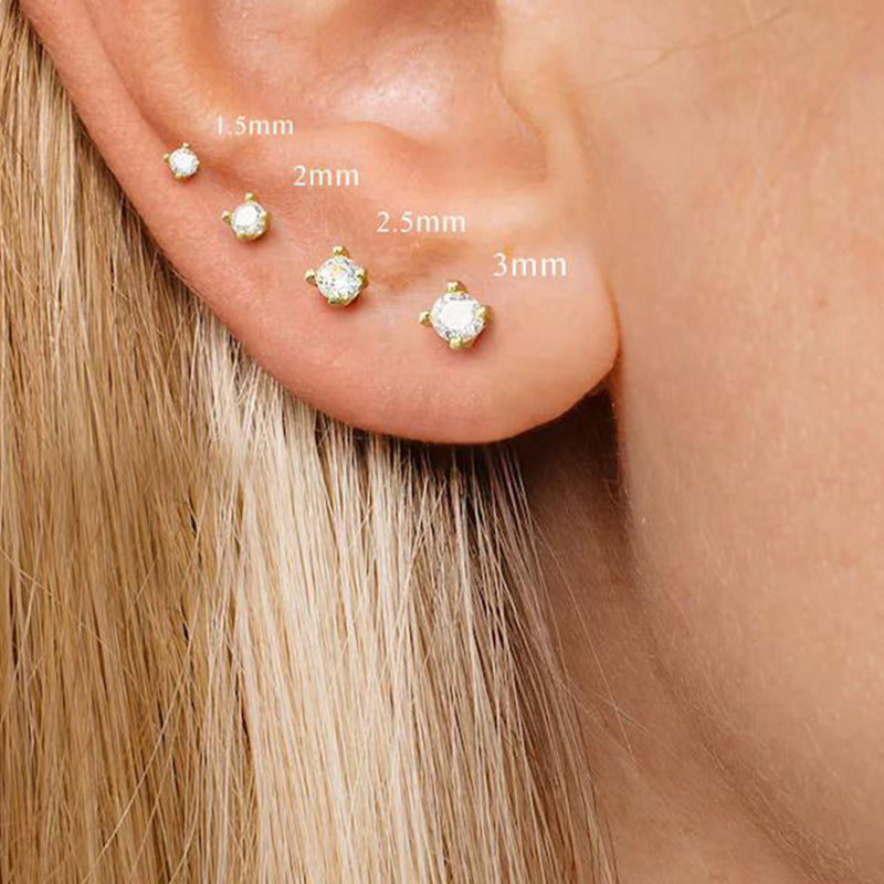 Piercing flat Ohr Silber Größe Frauen