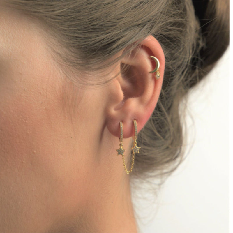 Piercing Ohr Doppelt für Frauen