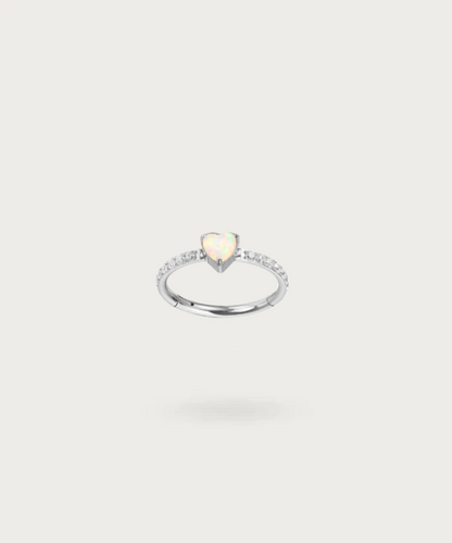 Herz-Clicker-Piercing aus Titan für Frauen