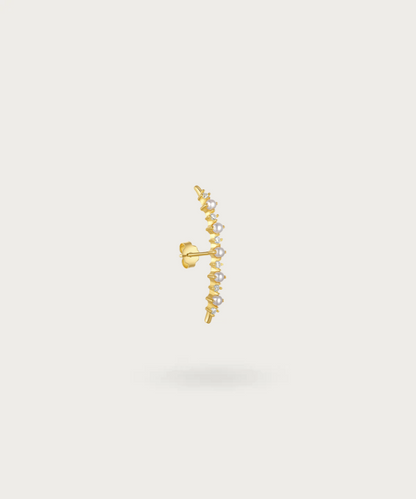 Gold Snug Ringpiercing mit Blumenmuster