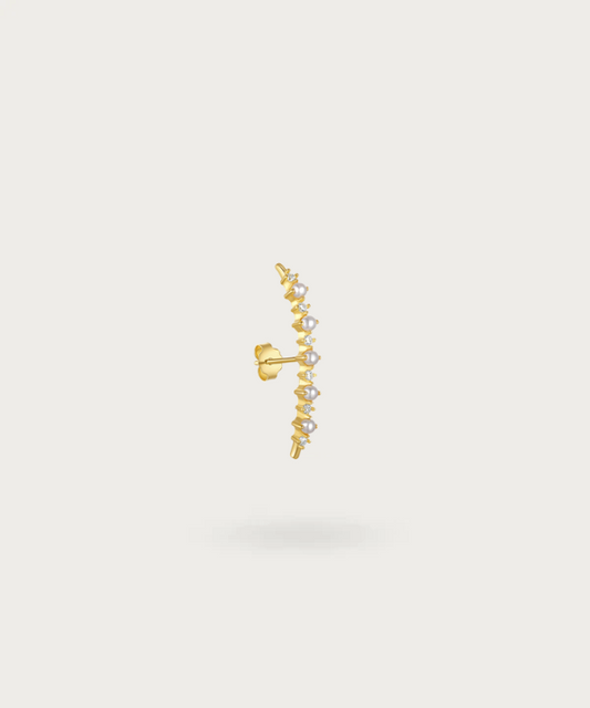 Gold Snug Ringpiercing mit Blumenmuster