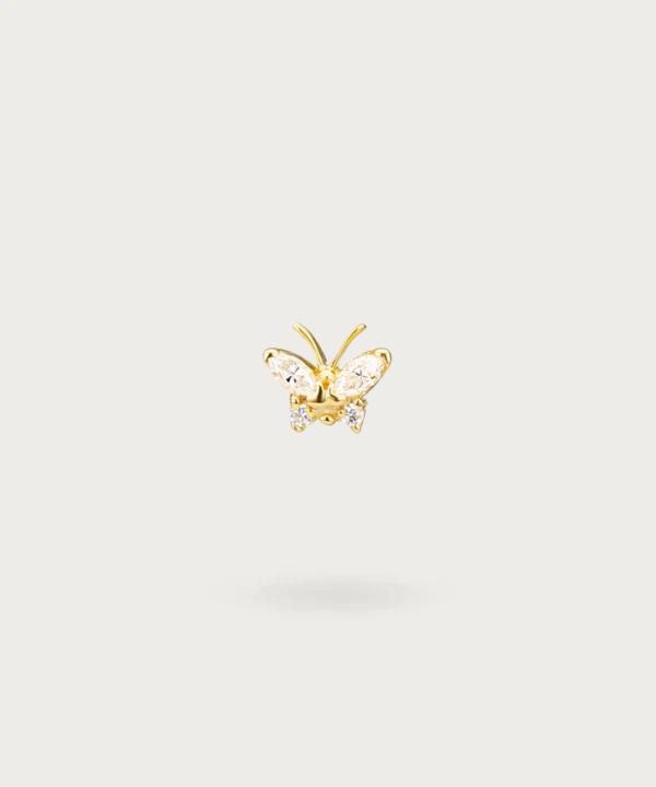 Piercing Ohrschmuck Schmetterling Gold