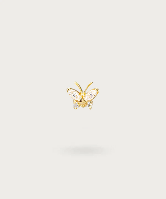 tragus Piercing Ohrschmuck Schmetterling Gold