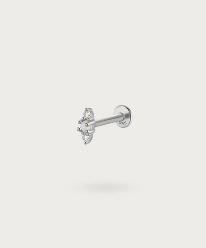 forward helix Silbernes Ohrpiercing mit Edelsteinen