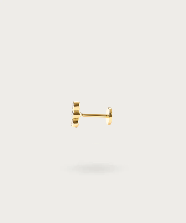 Ohrpiercing Flat Gold