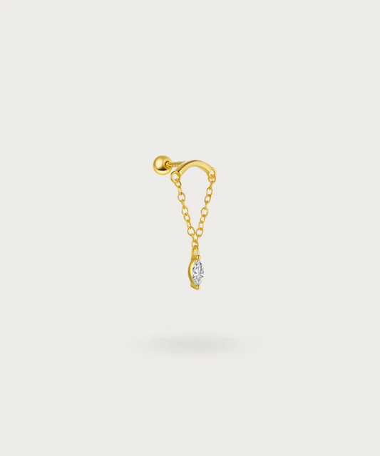 Piercing Ohrring gold flat